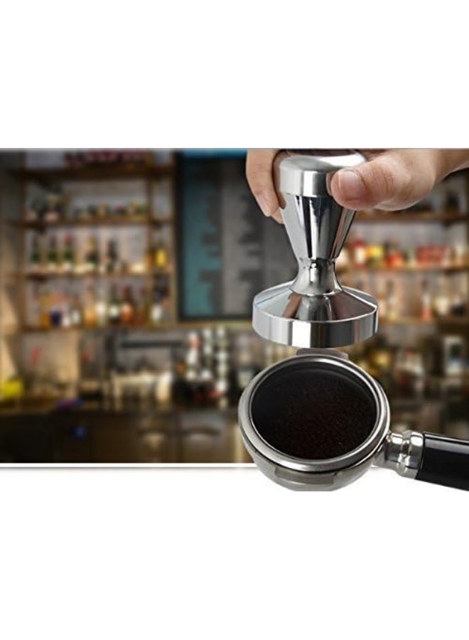 SKY-TOUCH SKY-TOUCH Espresso Tamper, Coffee Machine Stainless Steel Base and Handle Heavy Duty Solid Espresso Coffee Bean Tamper Silver 51mm  - Image 3
