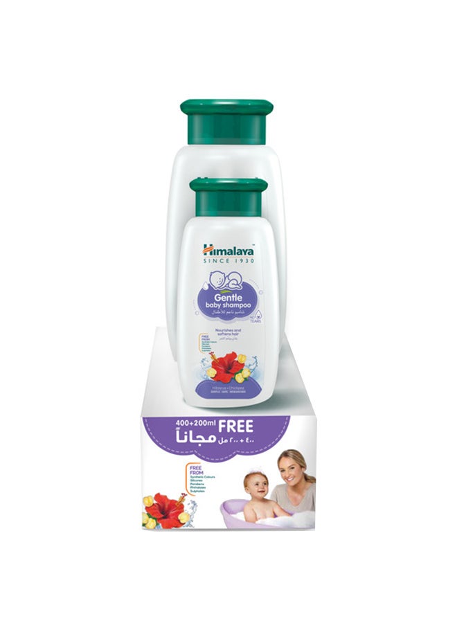Himalaya Pack Of 2 Gentle Baby Shampoo With Hibiscus And Chickpea - (400ml, 200 ml) - Image 1