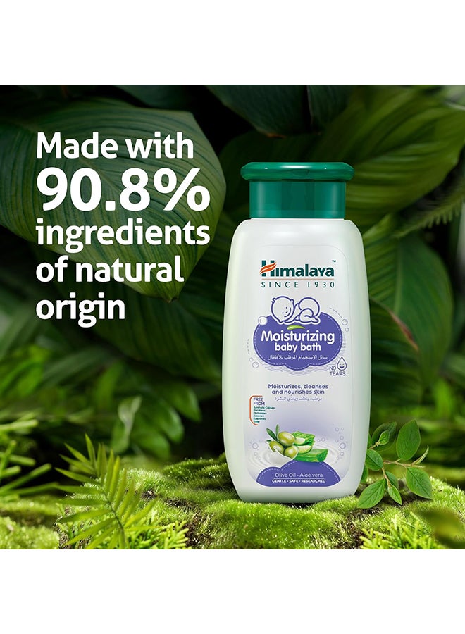 Himalaya Pack Of 2 Moisturizing Baby Bath With Olive Oil And Aloe Vera - (400ml, 200ml)  - Image 2