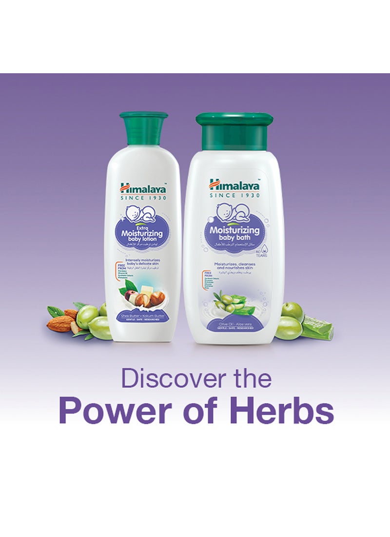 هيمالايا مجموعة سائل الاستحمام المرطب للأطفال بزيت الزيتون والألوفيرا من قطعتين - (400 مل و200 مل) - Image 2