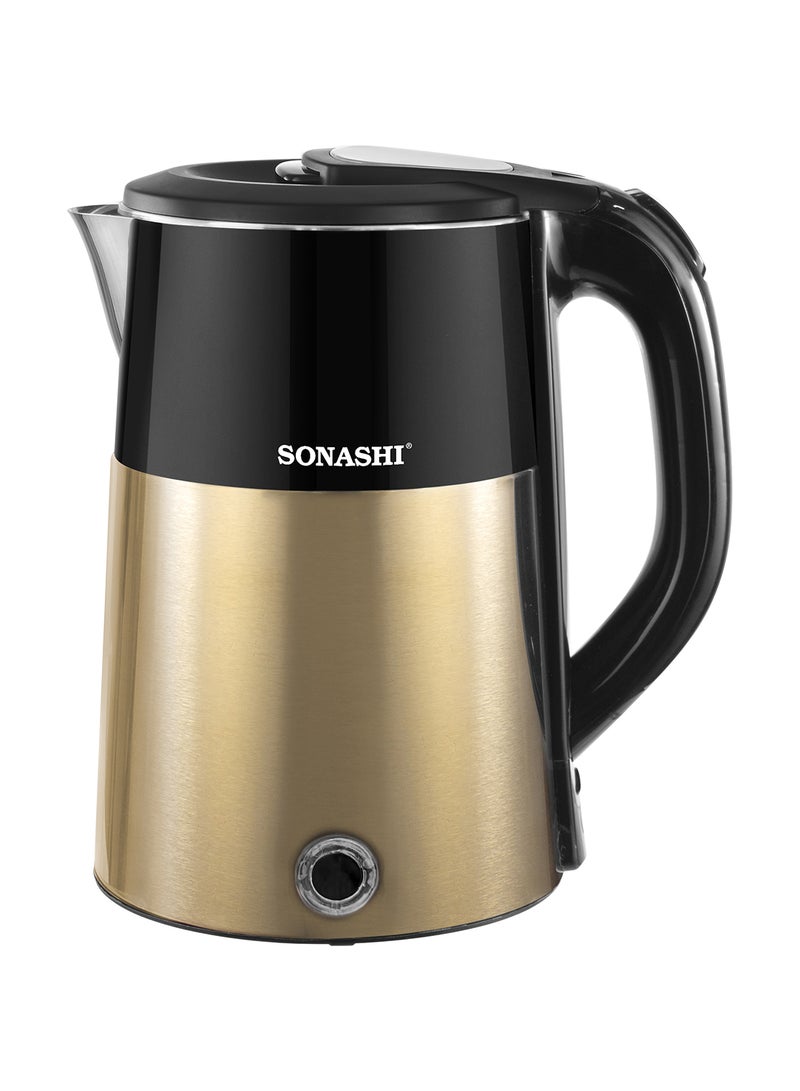 سوناشي غلاية كهربائية لاسلكية من الستانلس ستيل 1.8 L 2200 W SKT-1803 أحمر  - Image 1