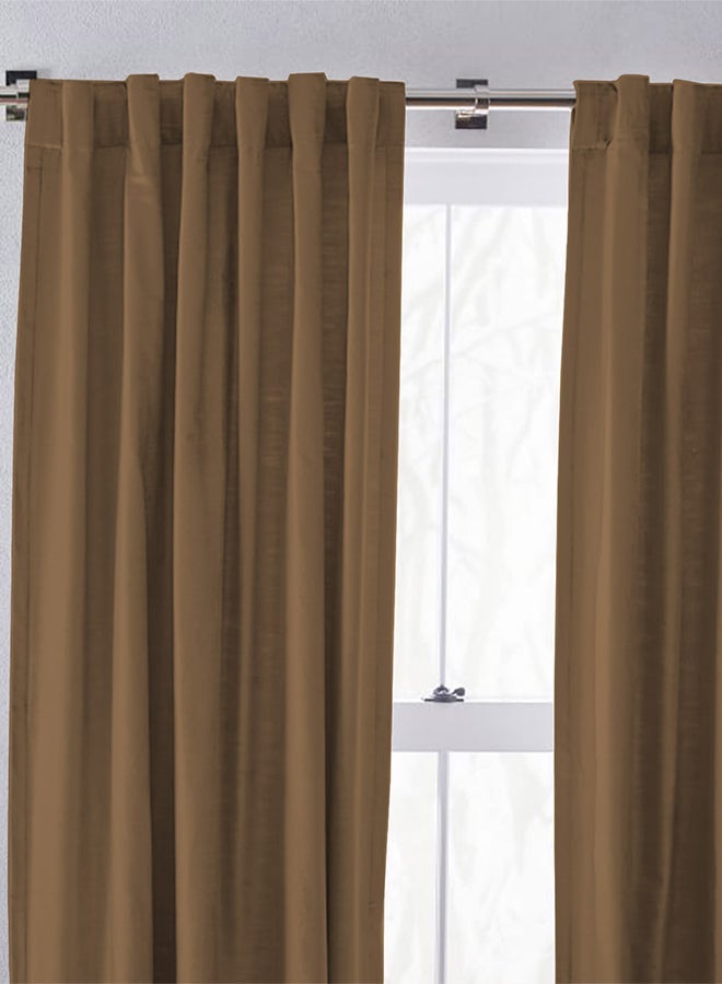 In-House Linen uot Curtain for Livingroom Dark Green 280x140cm - Image 2
