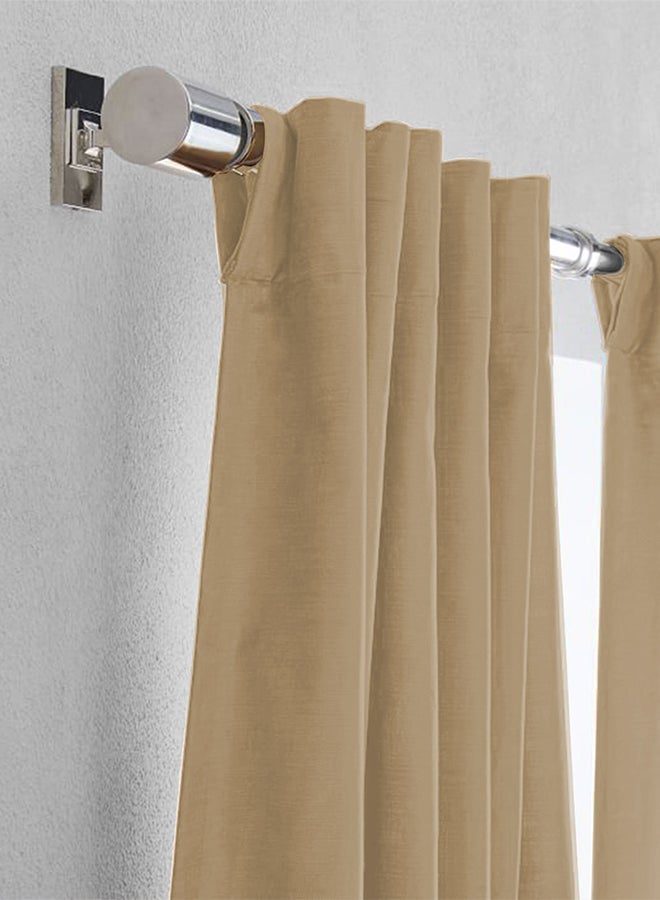 In-House Linen uot Curtain for Livingroom Light Beige 260x140cm - Image 3