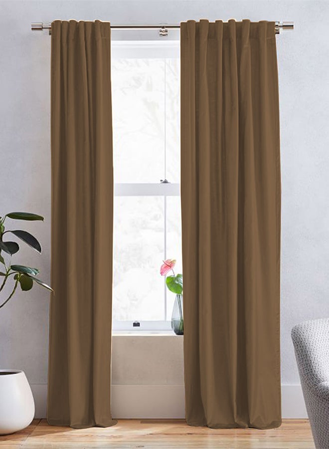In-House Linen uot Curtain for Livingroom Dark Green 240x140cm - Image 1