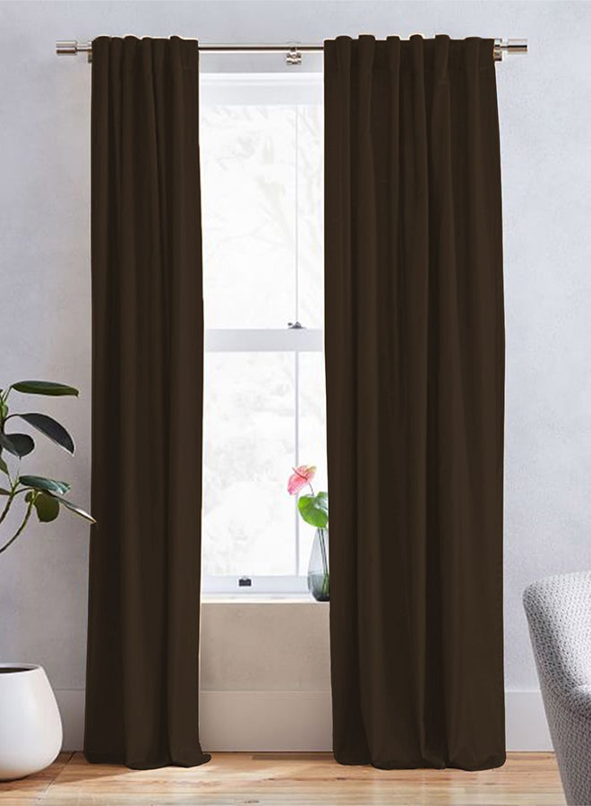 In-House Linen uot Curtain for Livingroom Dark Grey 250x140cm - Image 1