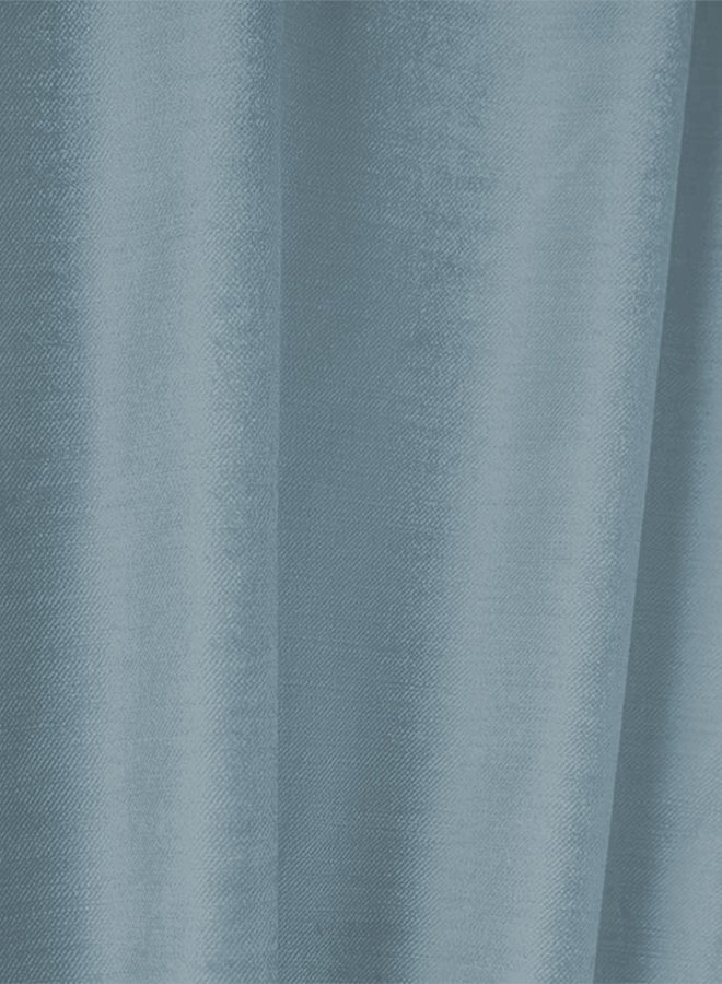 REGAL IN HOUSE Velvet Balckout Curtain for Livingroom Turquoise 240x140cm  - Image 4