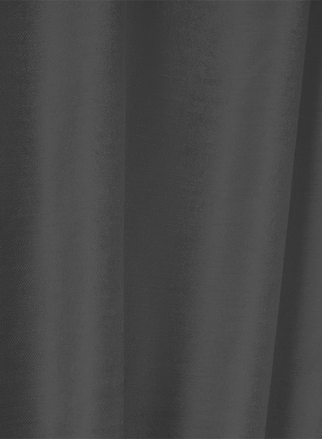 REGAL IN HOUSE Velvet Window Curtain for Bedroom Dark Grey 180x140cm  - Image 4