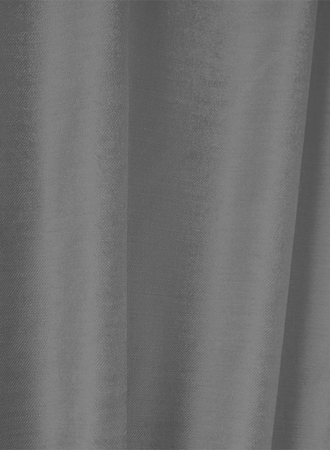REGAL IN HOUSE Velvet Balckout Curtain for Livingroom Grey 260x140cm - Image 4