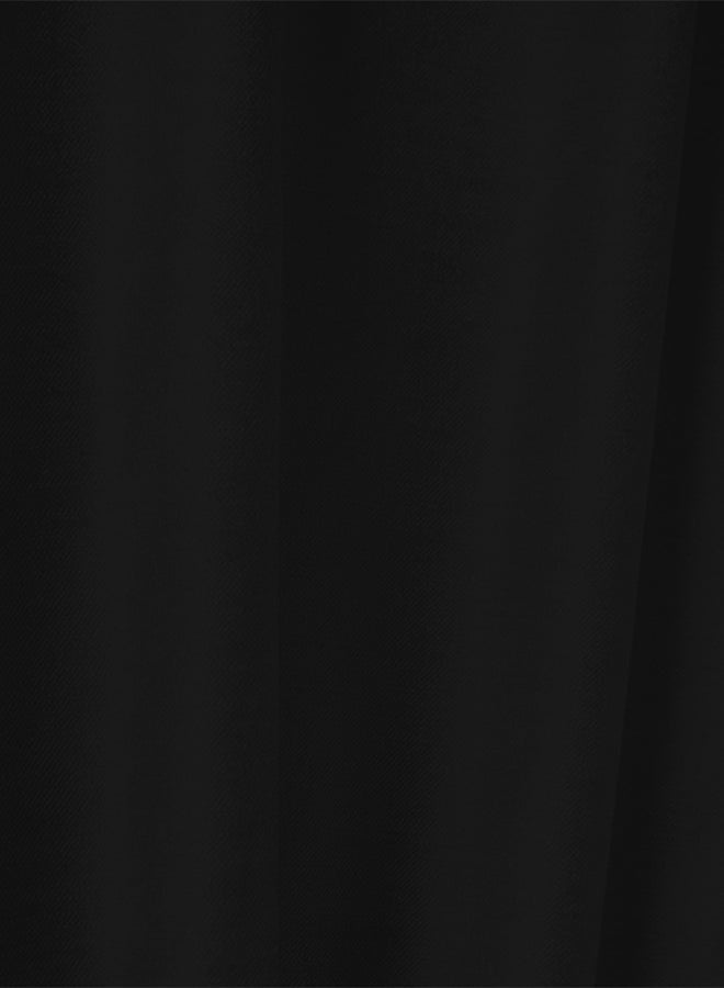 REGAL IN HOUSE Velvet Window Curtain for Bedroom Black 140x140cm - Image 4
