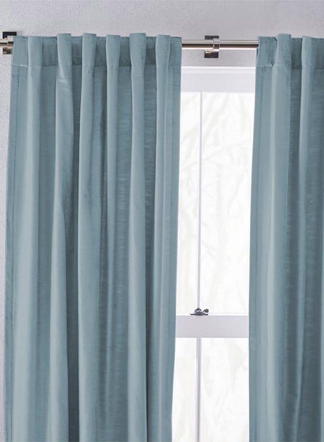 REGAL IN HOUSE Velvet Window Curtain for Bedroom Turquoise 200x140cm - Image 1
