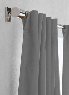 REGAL IN HOUSE Velvet Window Curtain for Bedroom Grey 140x140cm  - Image 3