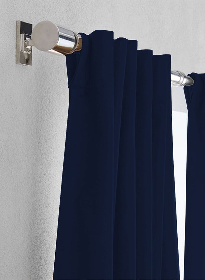 REGAL IN HOUSE Velvet Balckout Curtain for Livingroom Dark Blue 240x140cm - Image 3