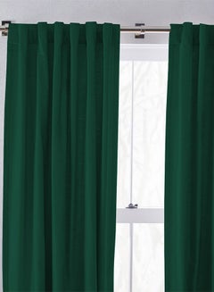 REGAL IN HOUSE Velvet Velvet Balckout Curtain for Livingroom Dark Green 280x140cm  - Image 1