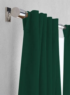REGAL IN HOUSE Velvet Velvet Balckout Curtain for Livingroom Dark Green 280x140cm  - Image 3