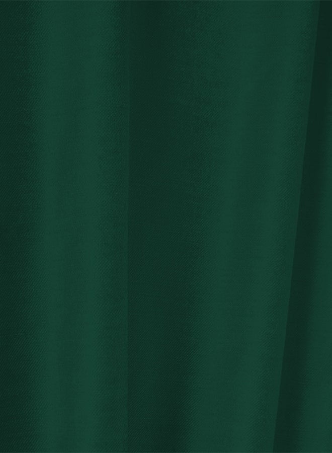 REGAL IN HOUSE Velvet Velvet Balckout Curtain for Livingroom Dark Green 280x140cm  - Image 4