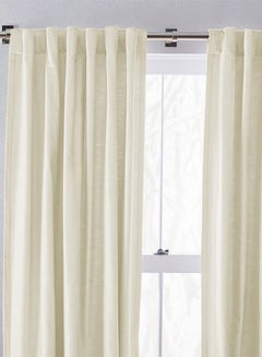 REGAL IN HOUSE Velvet Balckout Curtain for Livingroom Ivory 250x140cm  - Image 1