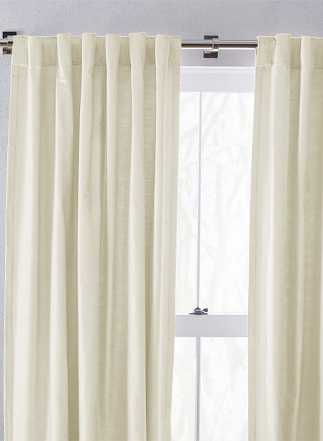 REGAL IN HOUSE Velvet Balckout Curtain for Livingroom Ivory 250x140cm  - Image 1