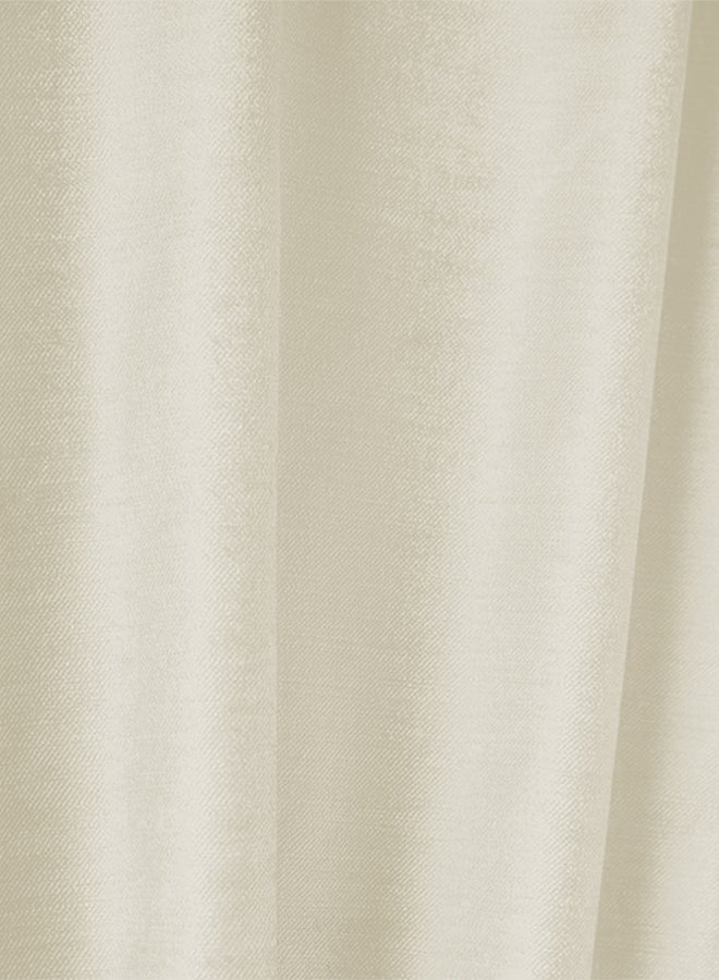 REGAL IN HOUSE Velvet Balckout Curtain for Livingroom Ivory 240x140cm  - Image 4