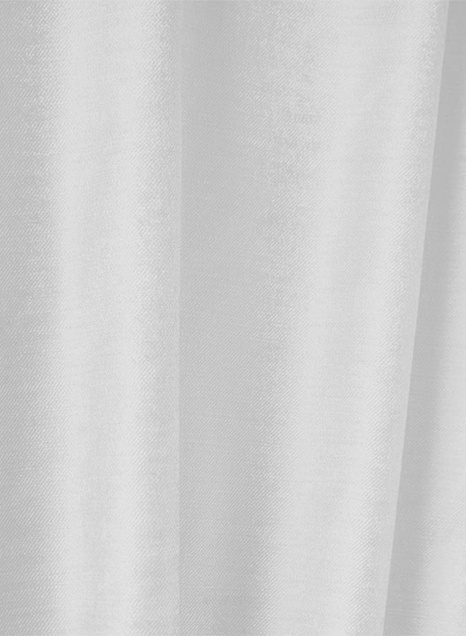 REGAL IN HOUSE Velvet Window Curtain for Bedroom White 200x140cm - Image 4