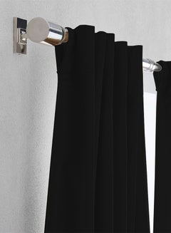 REGAL IN HOUSE Velvet Velvet Balckout Curtain for Livingroom Black 280x140cm  - Image 3