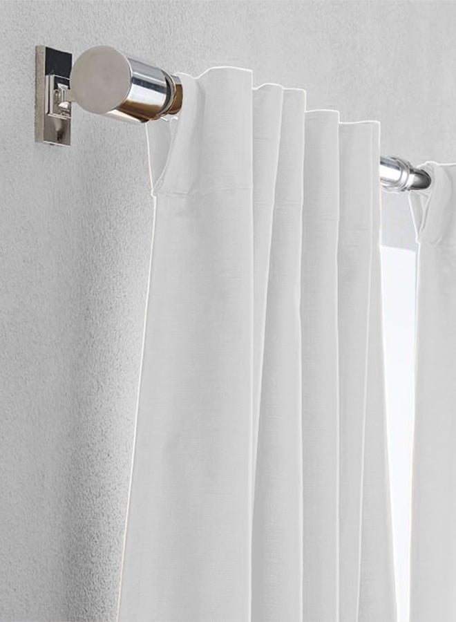 REGAL IN HOUSE Velvet Balckout Curtain for Livingroom White 270x140cm  - Image 3