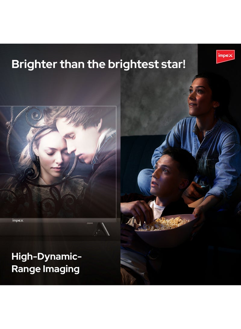 Impex 50 Inch 4K UHD Smart LED TV - Android, Quad Core, Frameless, A+ Panel, Wi-Fi, 3 HDMI, 2 USB, RJ45, DVB-T2, 3840x2160, Slim, 2 Year Warranty - Gloria 50 UHD Smart - Black GLORIA 50 UHD SMART Black - Image 4