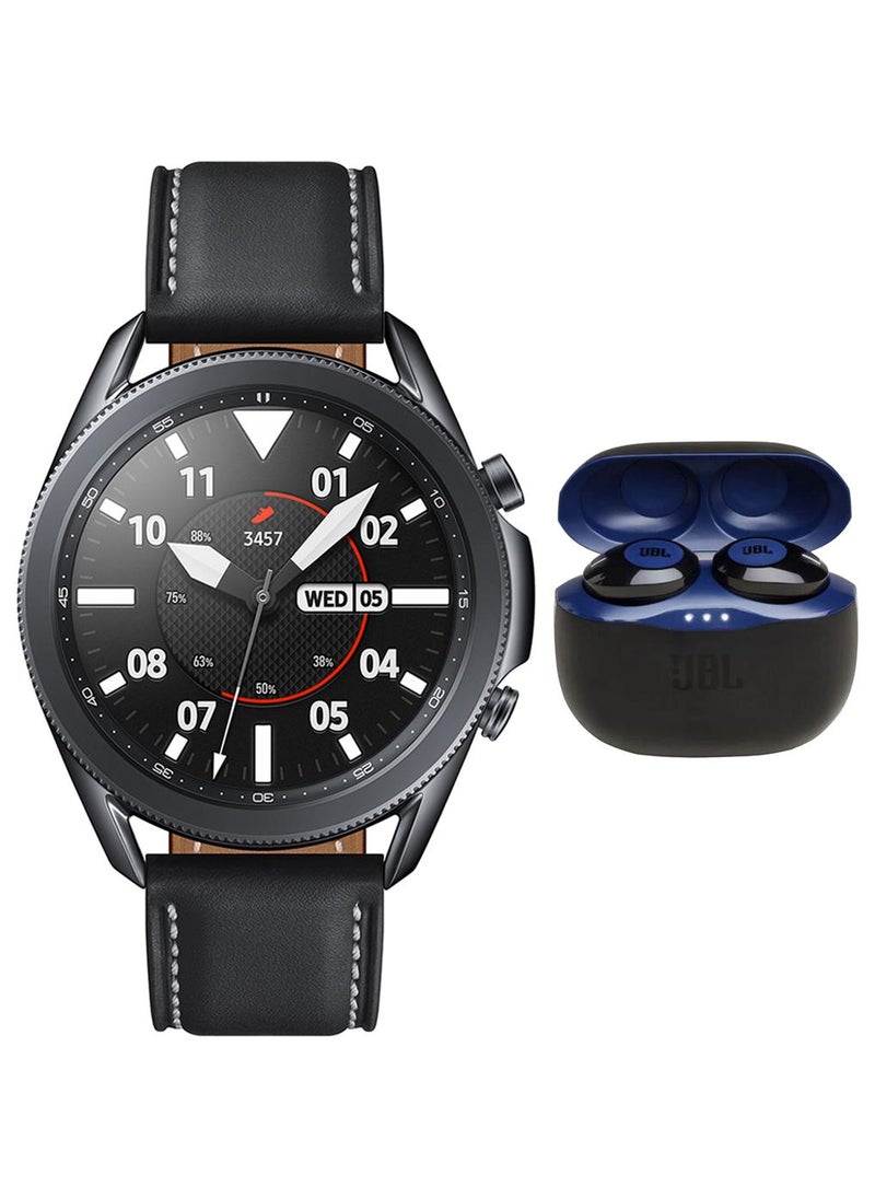 سامسونج ساعة يد جالاكسي 3 SS مع سماعة رأس تون 120 لاسلكية أصلية من جي بي إل أسود مستيك - Image 1