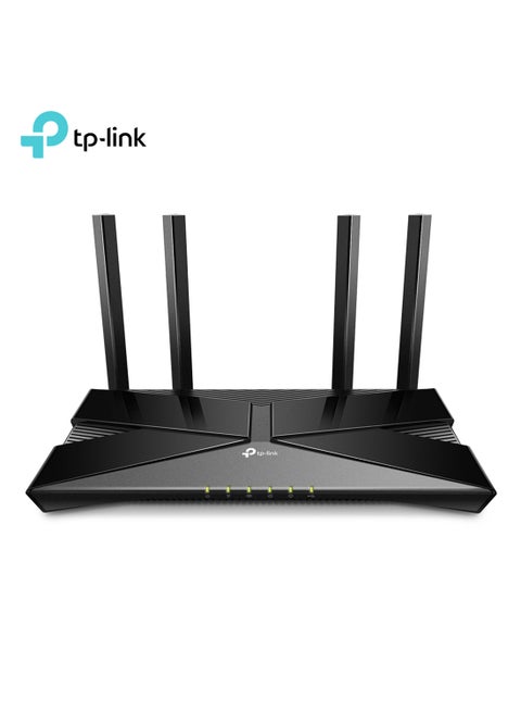 راوتر آرتشر AX20 AX1800 ثنائي النطاق لشبكة واي فاي 6، بمعالج رباعي النواة، منافذ جيجابت LAN وUSB، وميزة الأمان الشبكي WPA3، والمراقبة الأبوية، وتغطية على المدى الطويل، يدعم أليكسا أسود