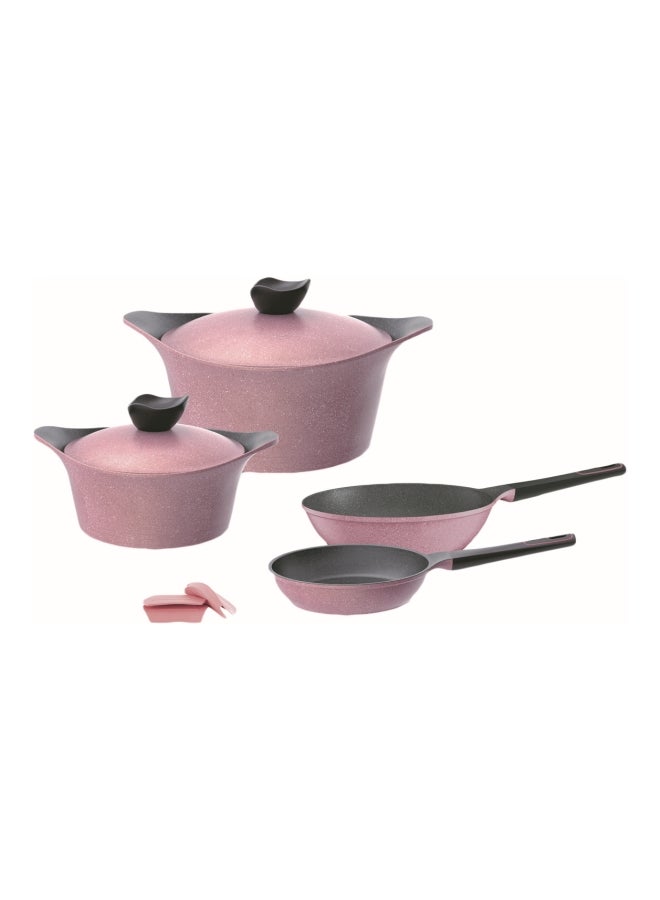 Neoflam 8-Piece Aeni Cookware Set Pink 50x24.6x30.2cm