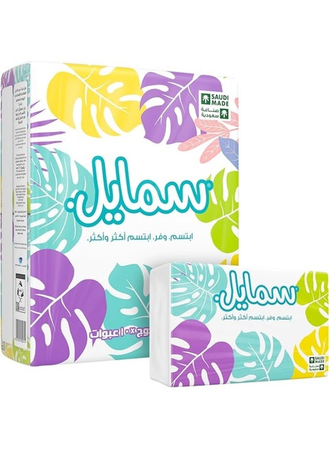 2 Ply Facial Tissues Pack Of 10 White