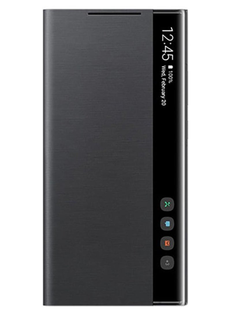 سامسونج غطاء حماية قلاب بشاشة عرض شفافة لجهاز جالاكسي نوت 20 ألترا أسود مستيك - Image 1