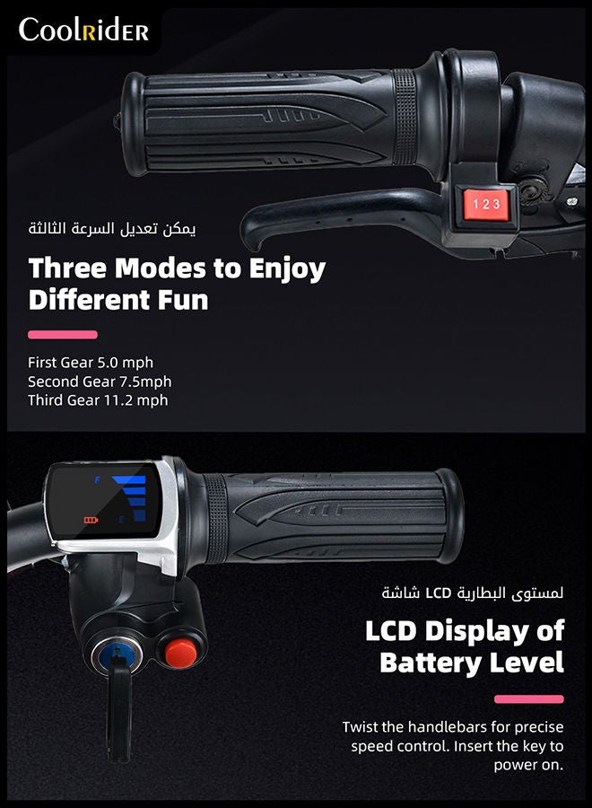Cool Rider - 24V High-Power 360° Drifting Scooter-Adjustable With Bluetooth And Protective Gear 68.5x54x21cm - Image 1