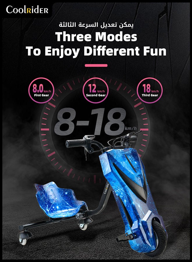 Cool Rider - 24V High-Power 360° Drifting Scooter-Adjustable With Bluetooth And Protective Gear 68.5x54x21cm - Image 1