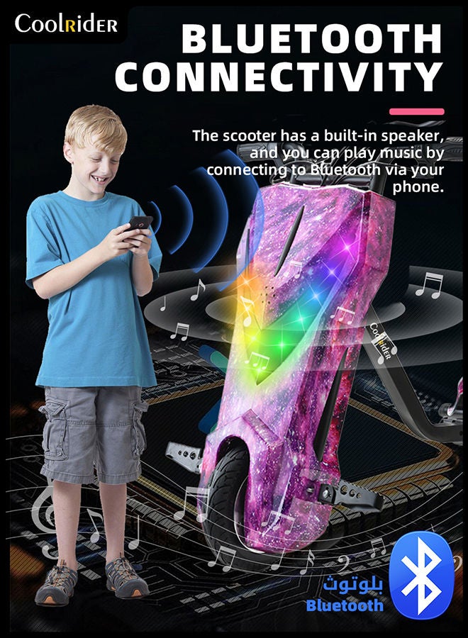 24V High-Power 360°Children/Adult Electric Drifting Scooter-Adjustable With Bluetooth And Protective Gear 68.5X54X21cm 68.5X54X21cm