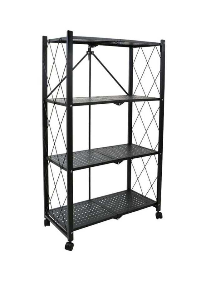 Foldable Storage Rack Metal Black 126x71x35cm - Image 1