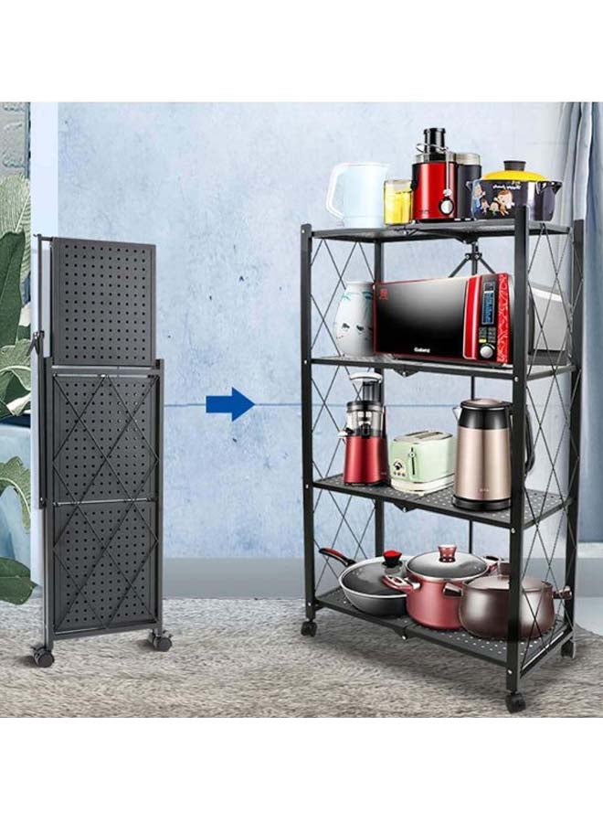 Foldable Storage Rack Metal Black 126x71x35cm - Image 5