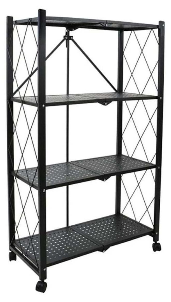 Foldable Storage Rack Metal Black 126x71x35cm - Image 1