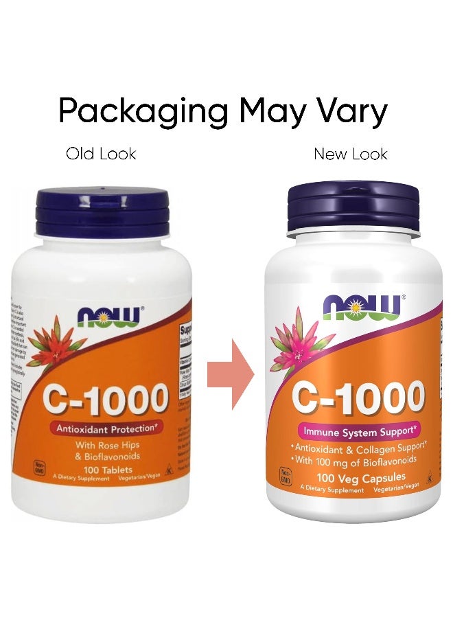 Now Foods C-1000, Immune System Support* 100 Veg Capsules Packaging May Vary  - Image 2