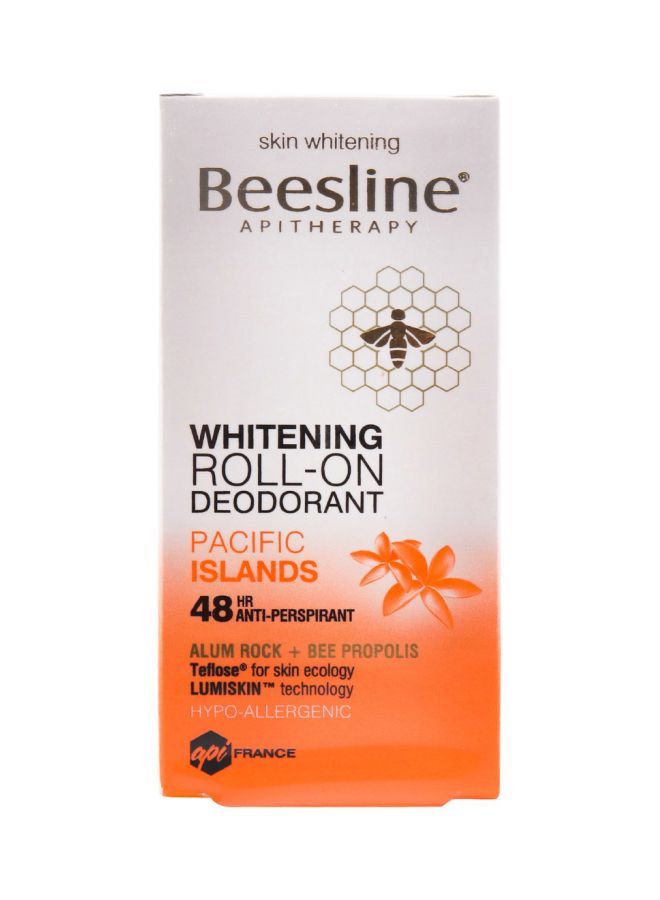Beesline - Pacific Island Whitening Roll-On Deodorant White/Orange 50ml - Image 1
