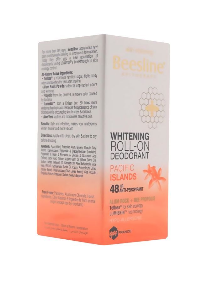 Beesline - Pacific Island Whitening Roll-On Deodorant White/Orange 50ml - Image 1