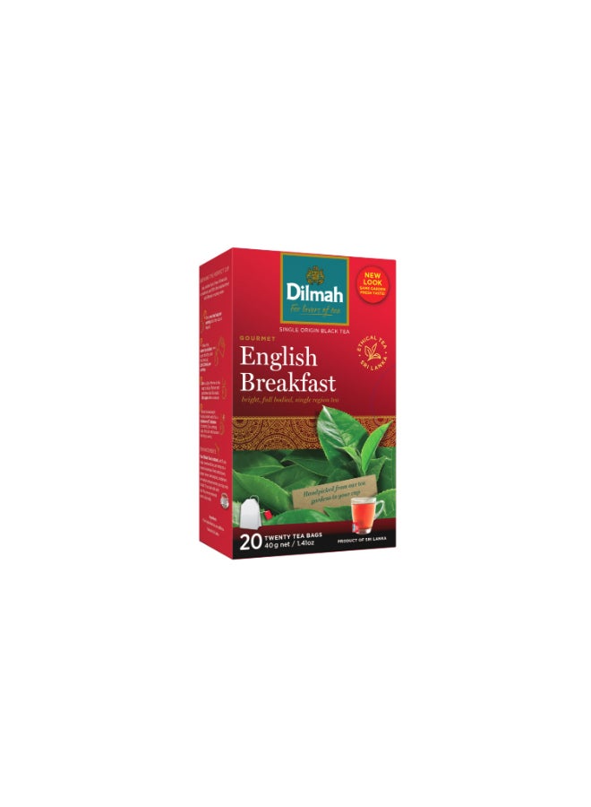 Dilmah English Breakfast Tea 20 Bags 40grams 