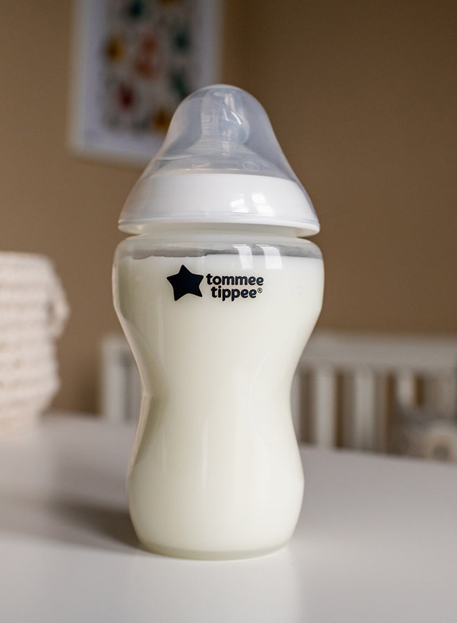 tommee tippee 340ml Natural Start Baby Bottle | Medium-Flow Breast-Like Teat, Anti-Colic Valve | BPA-Free Newborn Bottle - Image 4