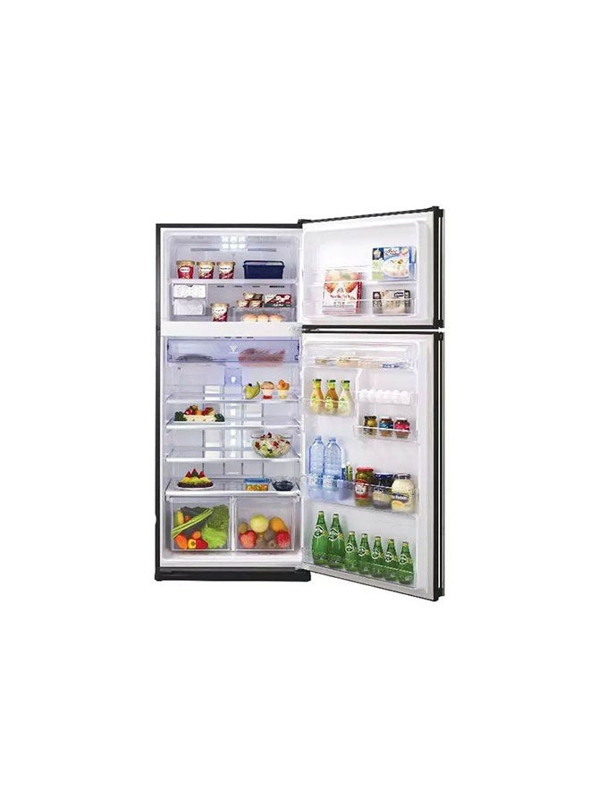 SHARP - Refrigerator Inverter no Frost With 2 Glass Doors And Plasmacluster - 250 W SJ-GV58A(RD) Red - Image 1