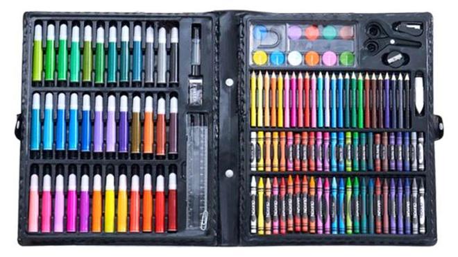 طقم أدوات فنية فاخرة مكون من 150 قطعة متعدد الألوان - Image 1