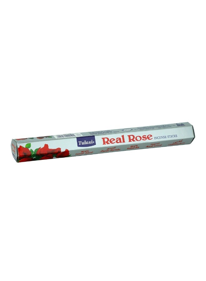 Tulasi Hexa Real Rose Incense Sticks (Agarbatti) for Pooja, Prayer, Meditation & Home Fragrance, 15gm,  1 Pack Grey - Image 4
