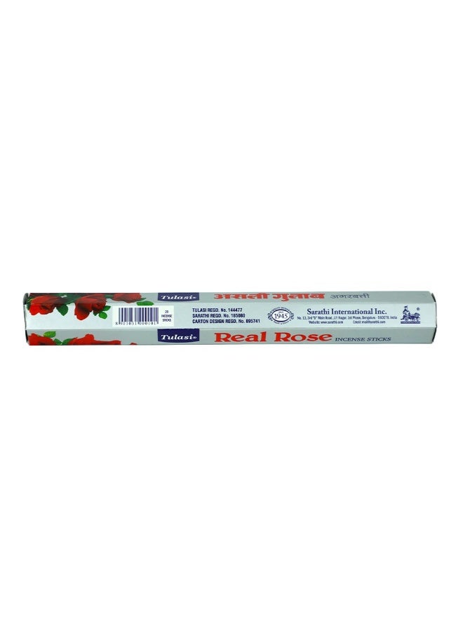 Tulasi Hexa Real Rose Incense Sticks (Agarbatti) for Pooja, Prayer, Meditation & Home Fragrance, 15gm,  1 Pack Grey - Image 2