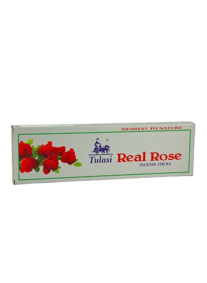 Tulasi Real Rose Incense Sticks (Agarbatti) for Pooja, Prayer, Meditation & Home Fragrance, 100 Sticks, 1 Pack - Image 2