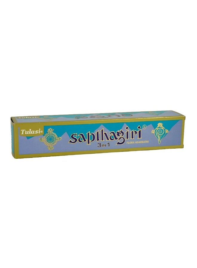 Tulasi Sapthagiri 3-in-1 Incense Sticks (Agarbatti) for Pooja, Prayer, Meditation & Home Fragrance, 1 Pack Brown 120grams - Image 2