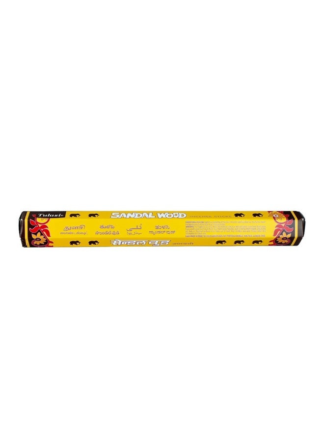 Tulasi Hexa Sandalwood Incense Sticks (Agarbatti) for Pooja, Prayer, Meditation & Home Fragrance, 1 Pack Yellow - Image 2