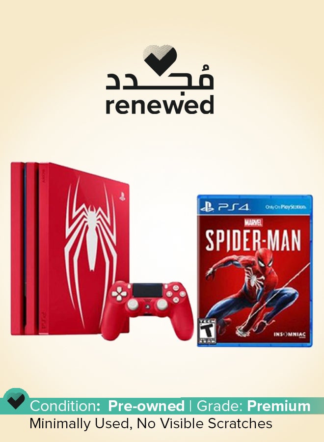 سوني مُجدد - جهاز بلايستيشن 4 برو سعة 1 تيرابايت الإصدار المحدود مع لعبة سبايدرمان من مارفل - Image 1